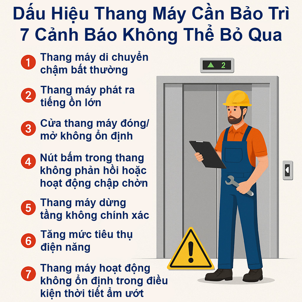 Dấu Hiệu Thang Máy Cần Bảo Trì – 7 Cảnh Báo Không Thể Bỏ Qua
